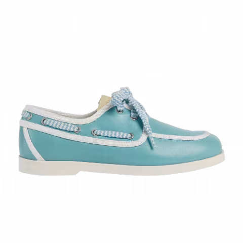 Gucci Leather Boat Kids 'Light Blue'