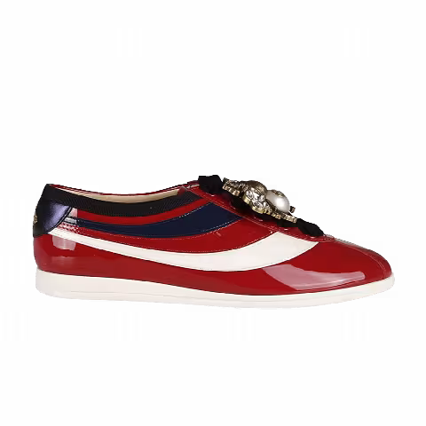 Gucci Wmns Falacer Sneakers 'Red Vernice Crystal'