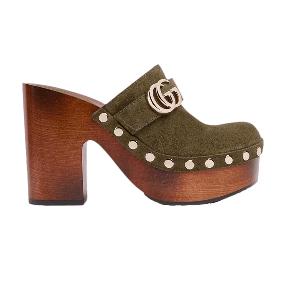 Gucci Women's Platform Clog Forest Green