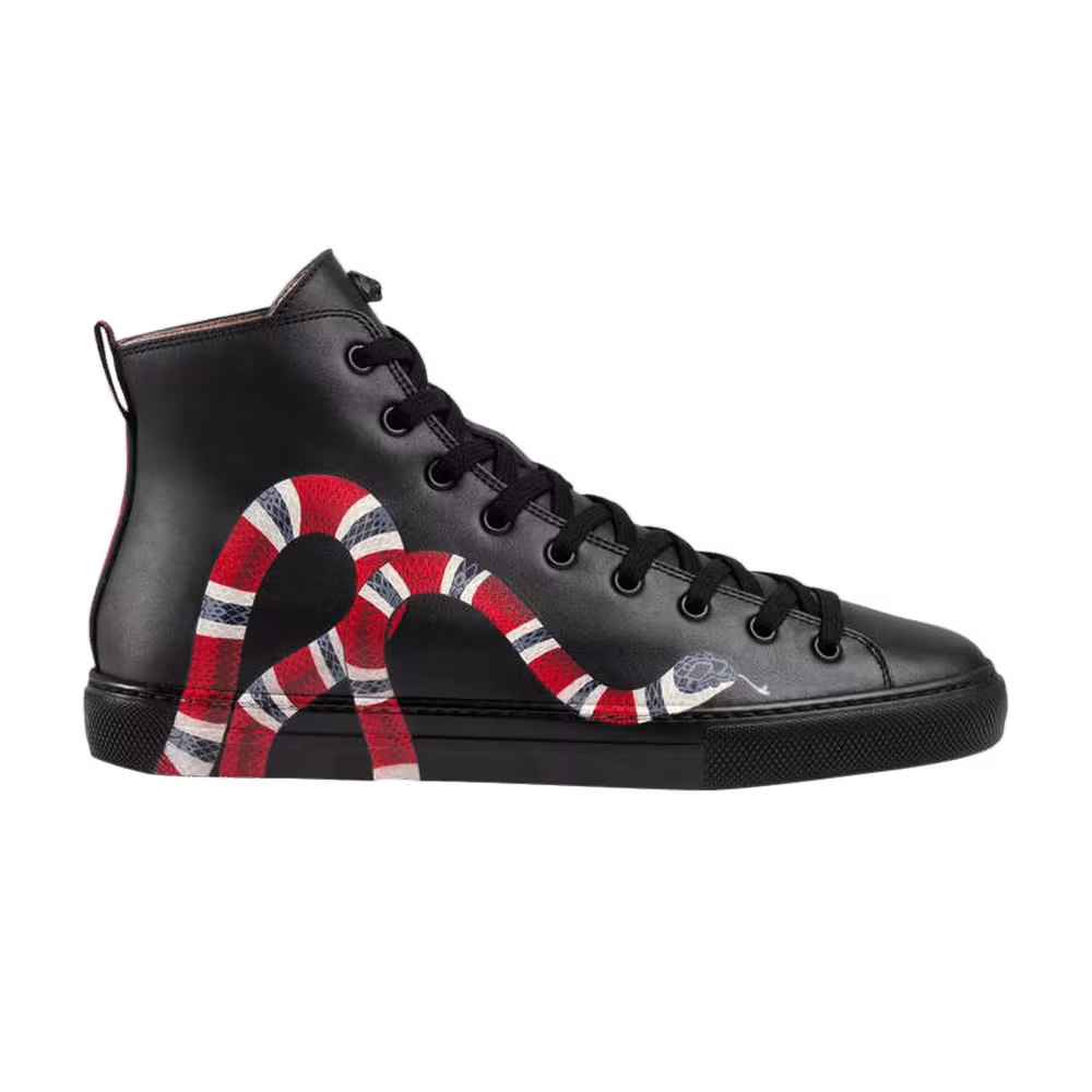 Gucci Leather High Top Snake