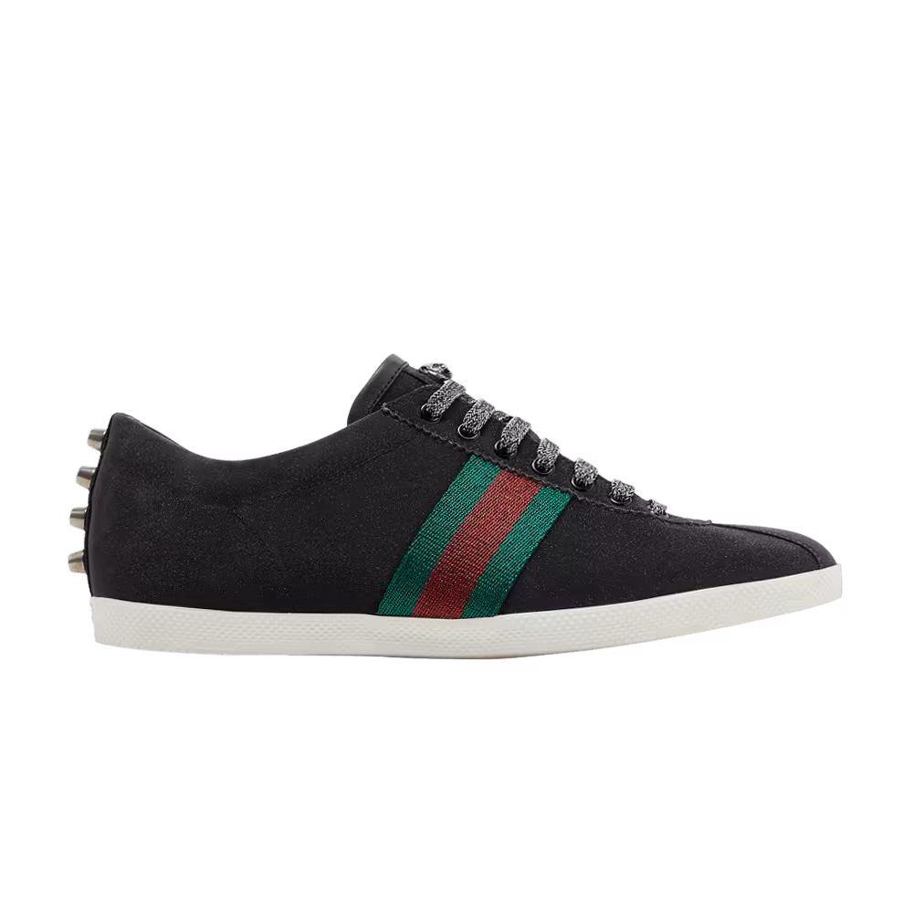 Gucci Glitter Web Stud Low Black
