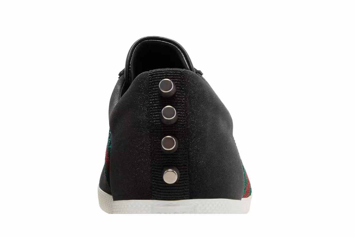 Gucci Glitter Web Stud Low Black, view 8
