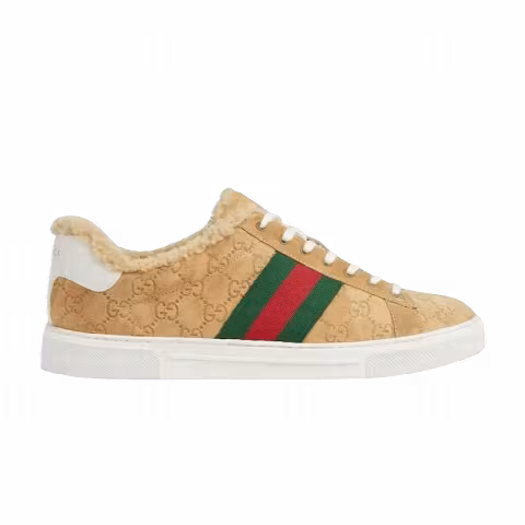Gucci Ace Sneaker Web 'Beige Camel Suede'
