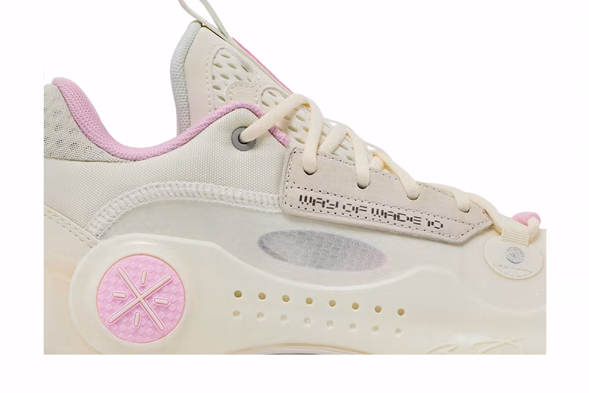 Li-Ning-Way of Wade 10 Low White Pink, view 3