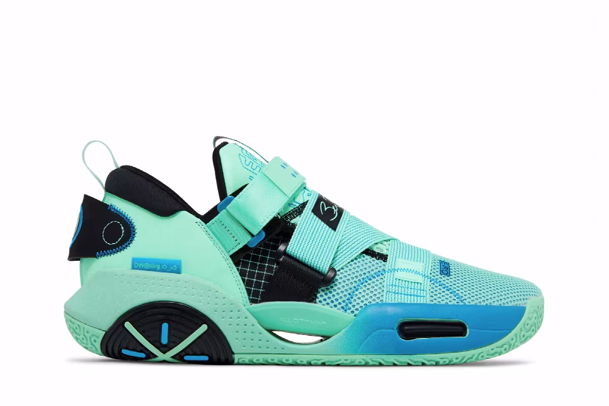 Li-Ning Wade All City 9 V2 Neon Azure Green, view 2