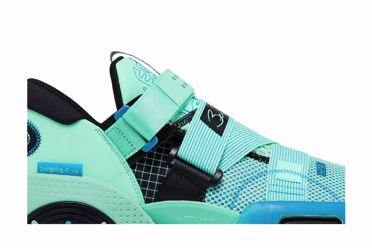 Li-Ning Wade All City 9 V2 Neon Azure Green, view 3