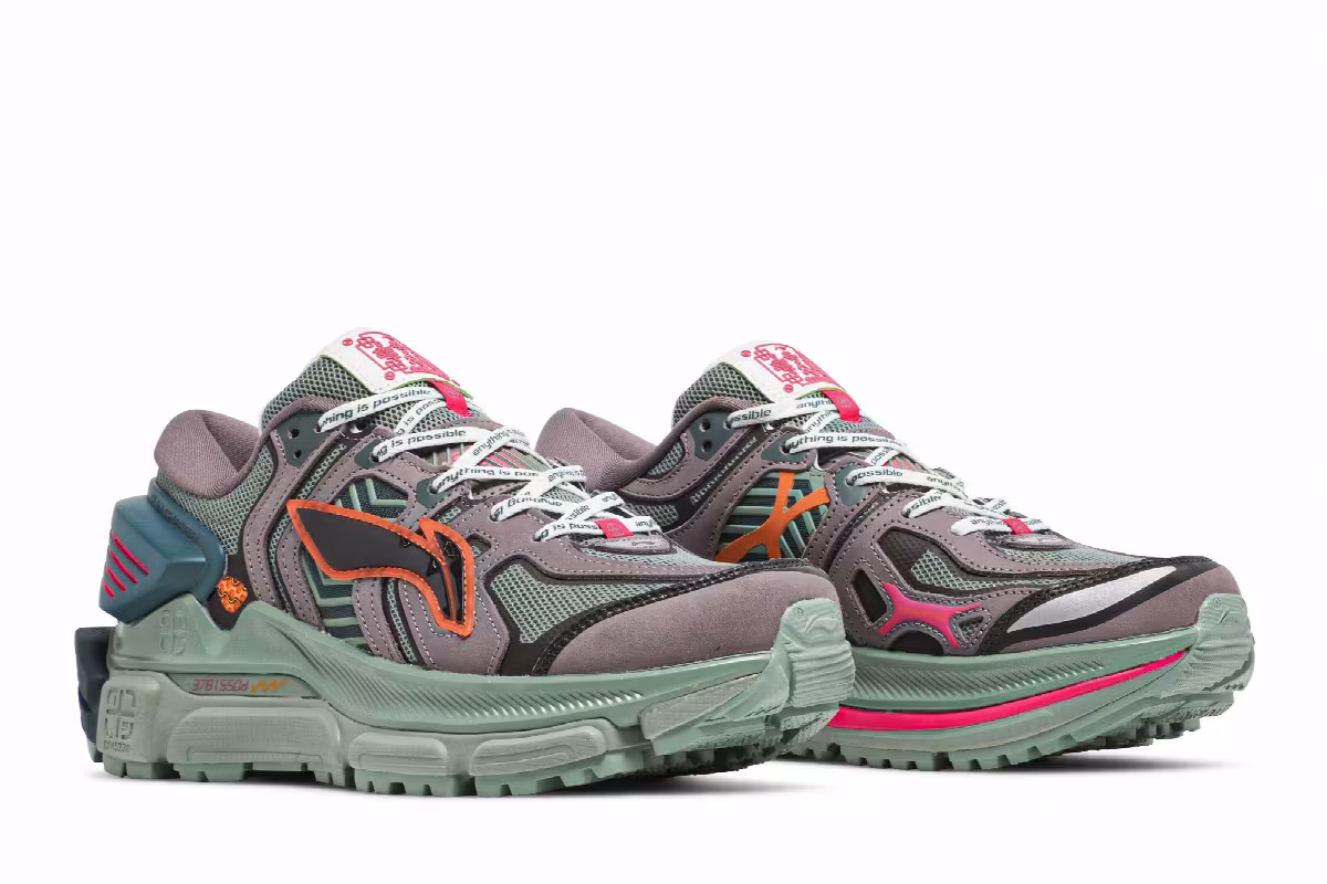 Li-Ning Sun Chaser Green Purple, view 9