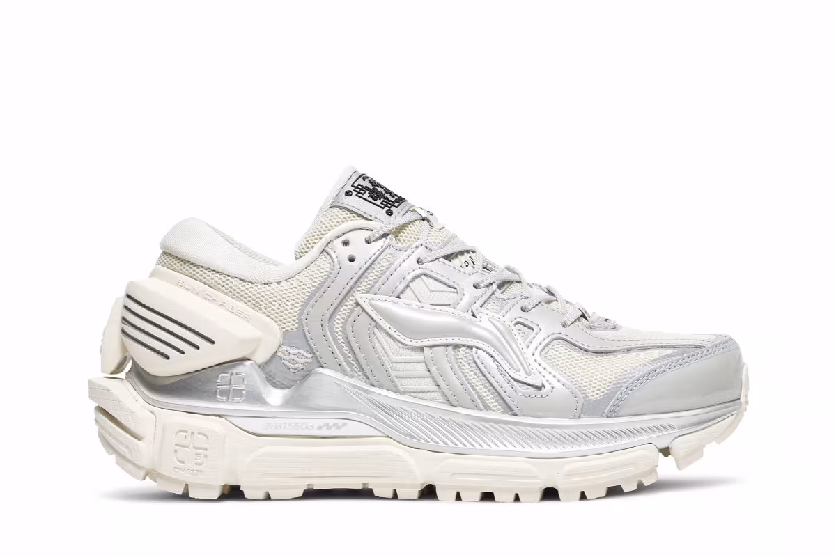 Li-Ning Women's Sun Chaser White Grey, view 2