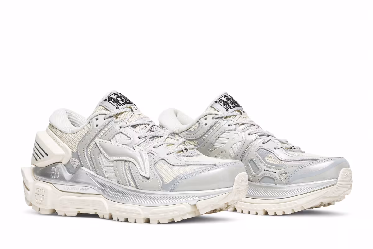 Li-Ning Women's Sun Chaser White Grey, view 9