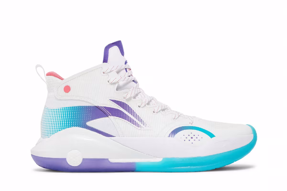 Li-Ning Yushuai 15 White Purple Turquoise, view 2