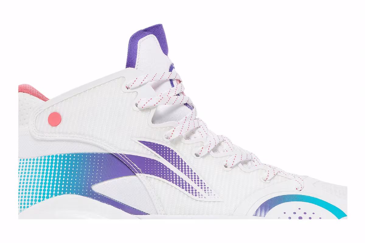 Li-Ning Yushuai 15 White Purple Turquoise, view 3