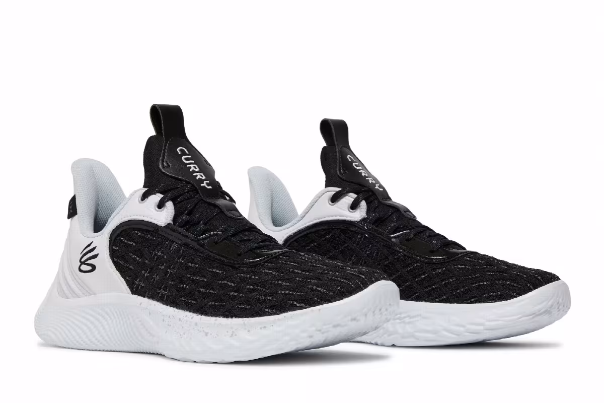 Curry Brand Curry Flow 9 Team White Black, view 9