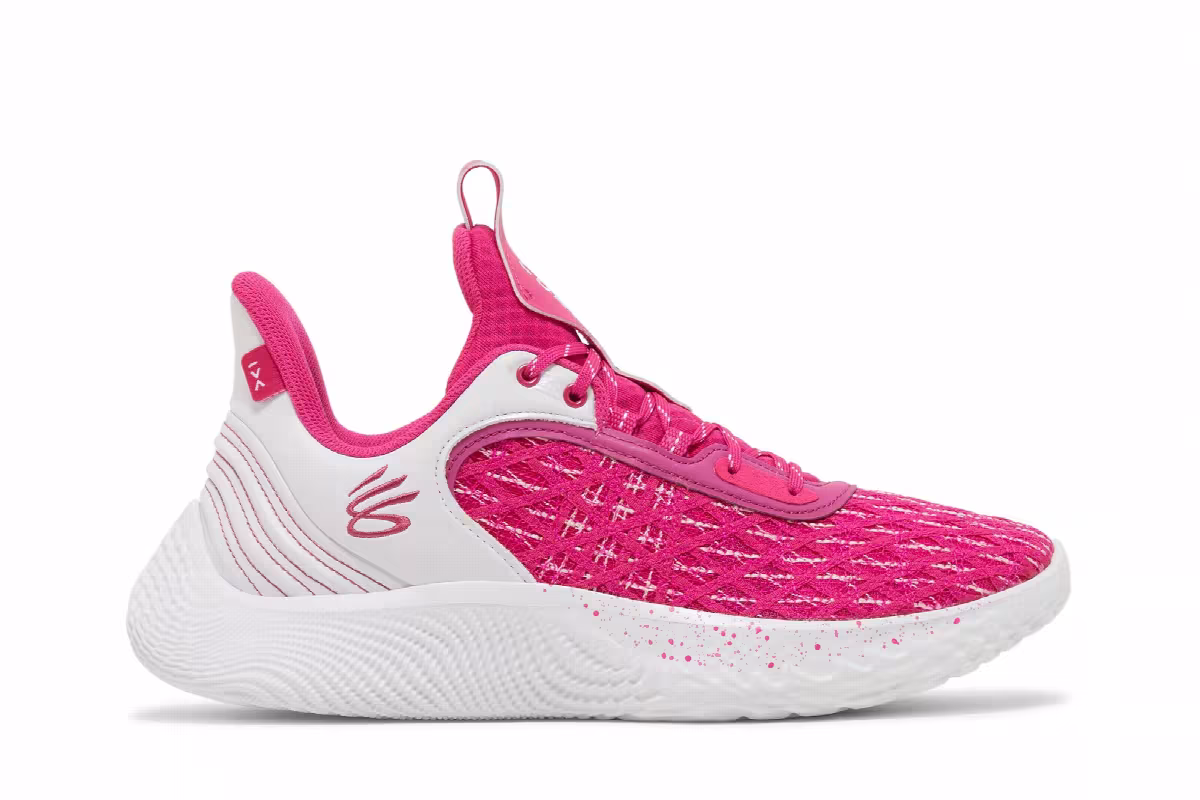 Curry Brand Curry Flow 9 Team White Tropic Pink, view 2