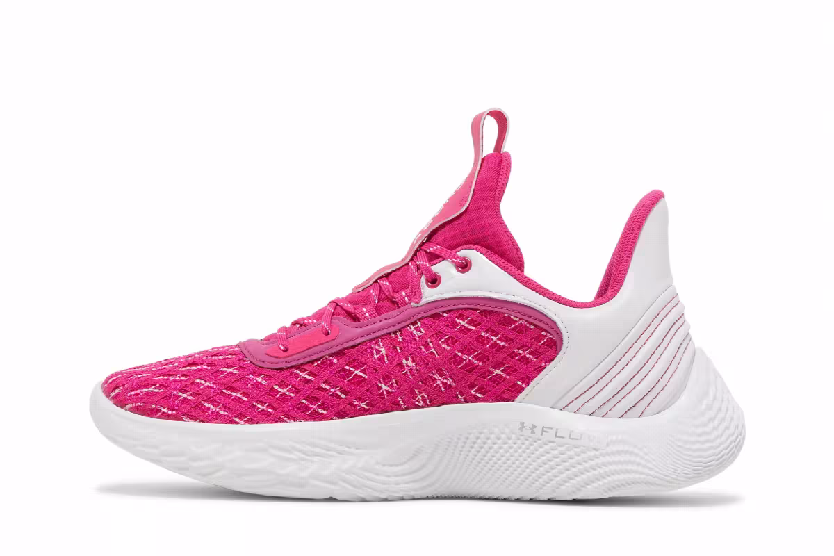 Curry Brand Curry Flow 9 Team White Tropic Pink, view 4