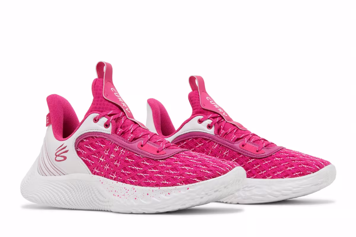 Curry Brand Curry Flow 9 Team White Tropic Pink, view 9