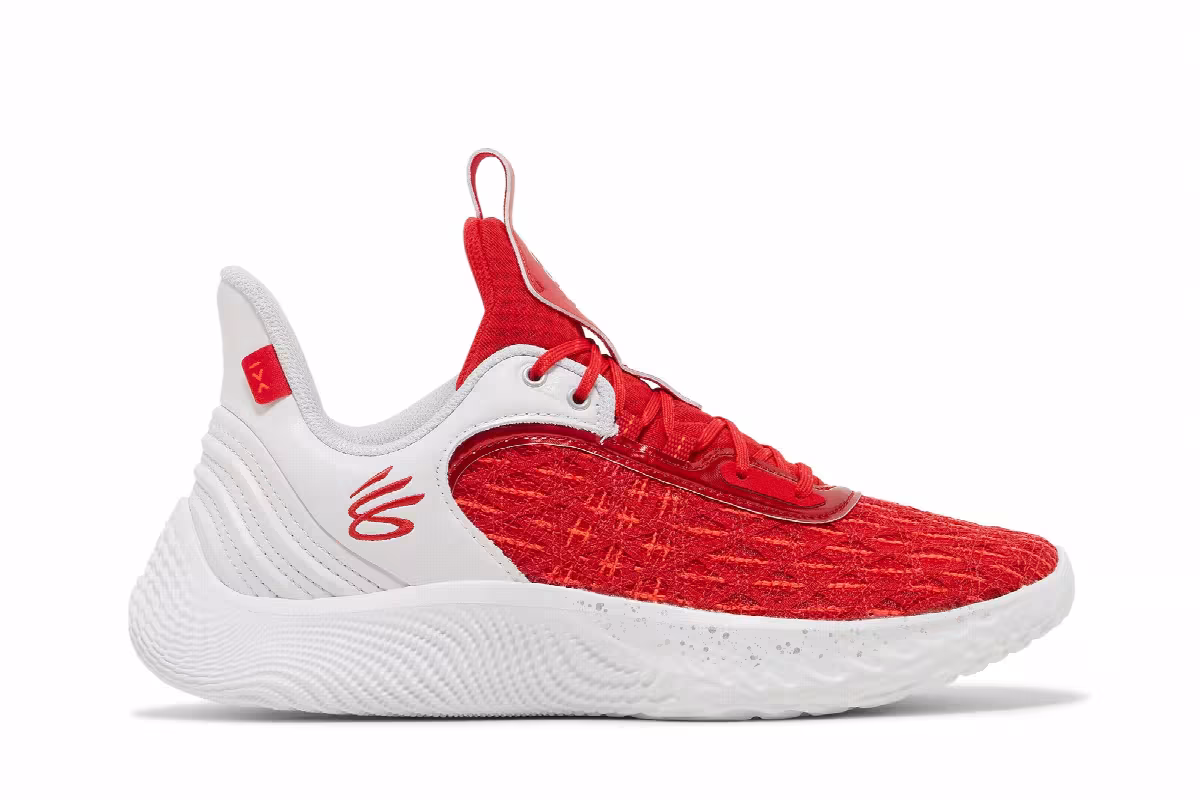 Curry Brand Curry Flow 9 Team White Red, view 2