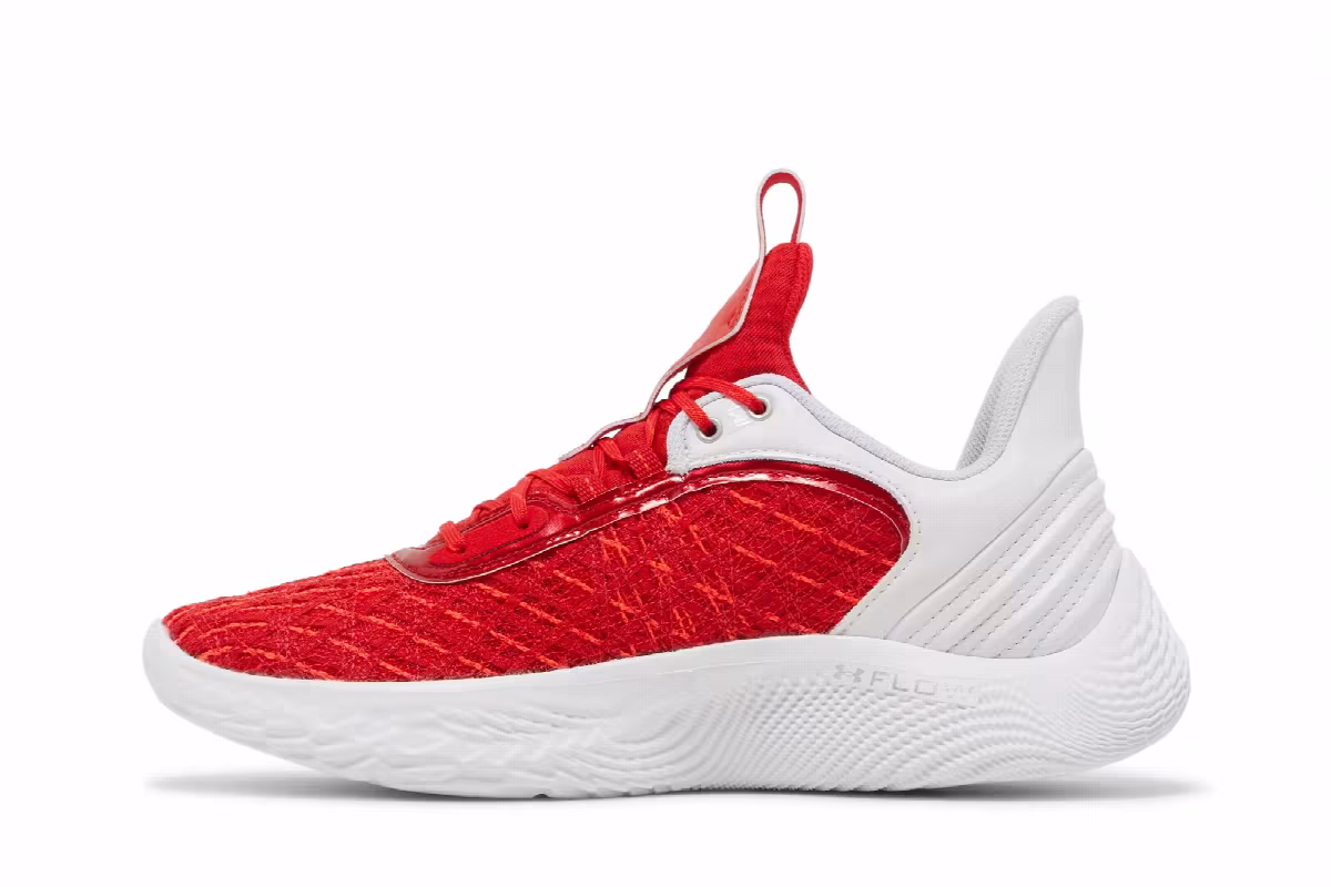 Curry Brand Curry Flow 9 Team White Red, view 4