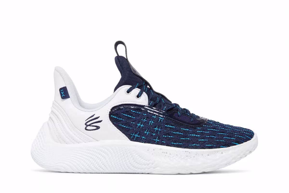 Curry Brand Curry Flow 9 Team White Midnight Navy, view 2