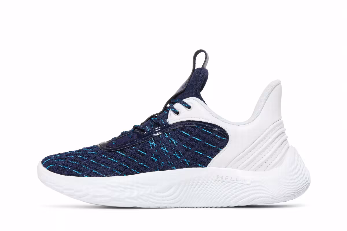 Curry Brand Curry Flow 9 Team White Midnight Navy, view 4