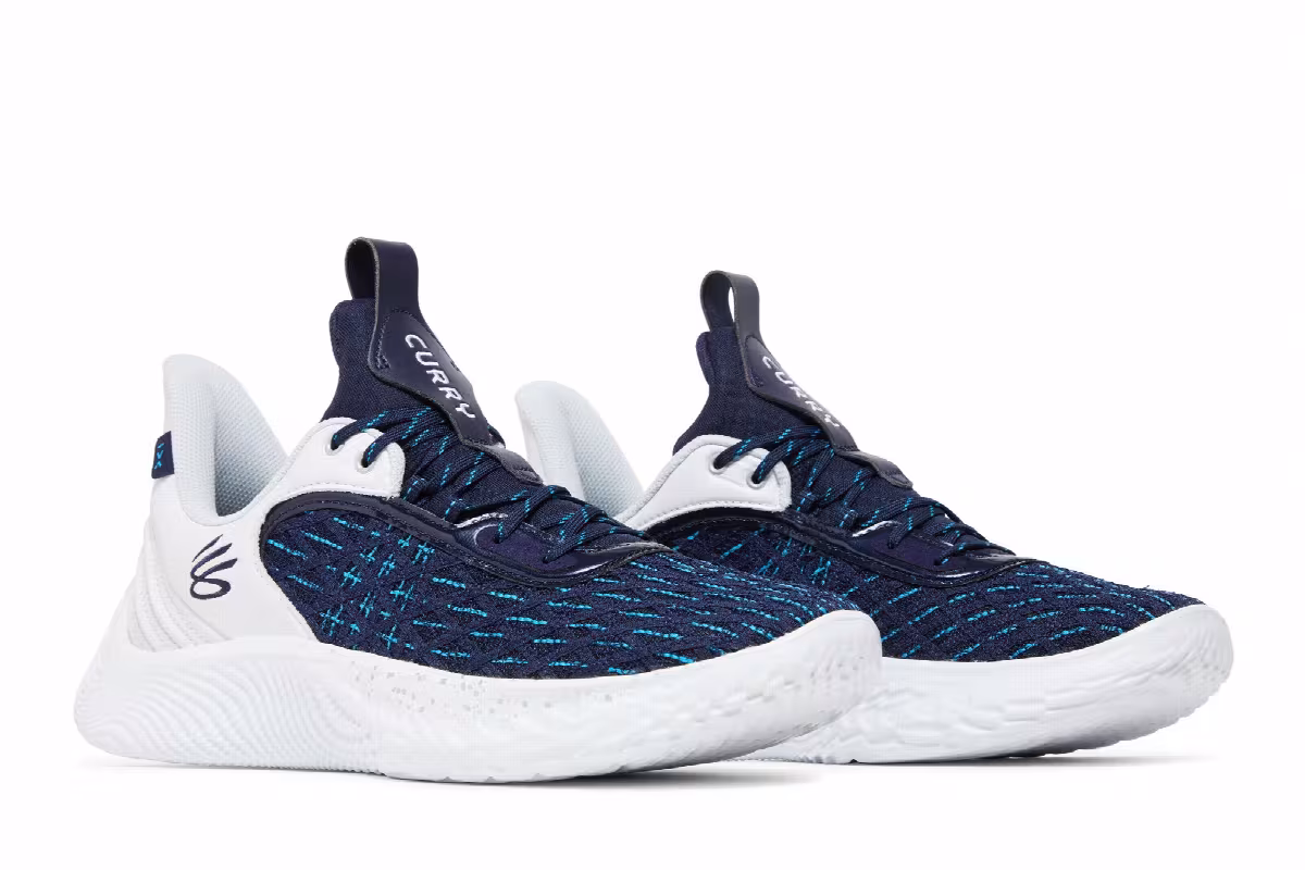 Curry Brand Curry Flow 9 Team White Midnight Navy, view 9