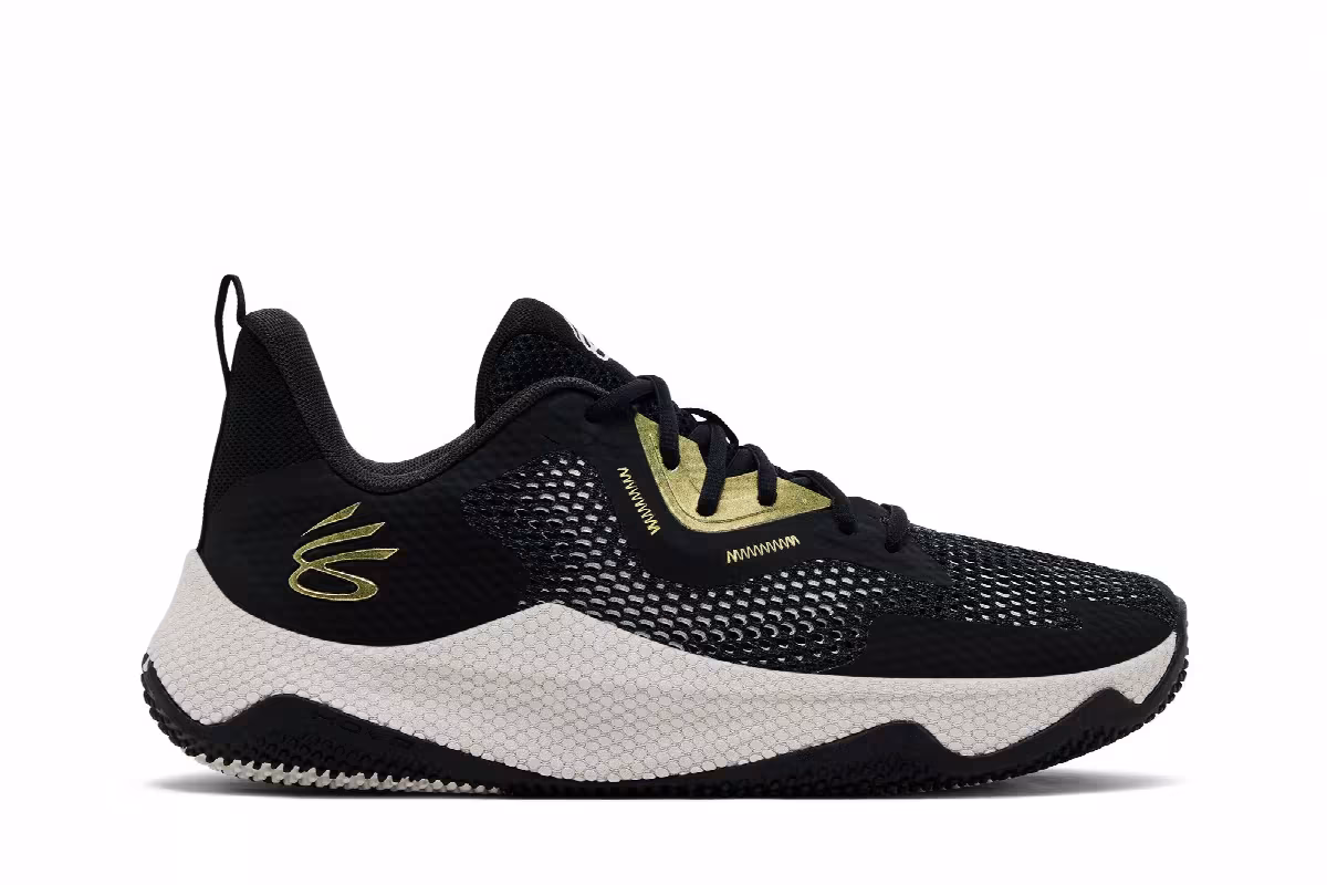 Curry Brand Curry HOVR Splash 3 Black Metallic Gold, view 2