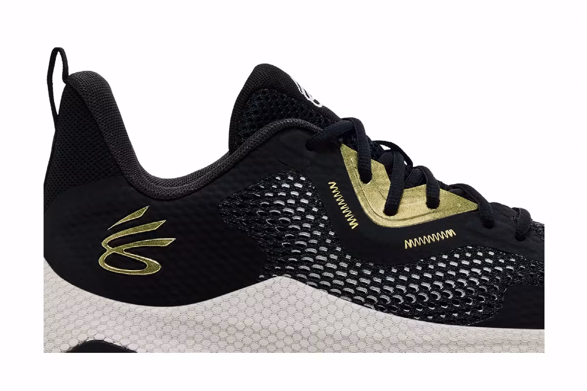 Curry Brand Curry HOVR Splash 3 Black Metallic Gold, view 3