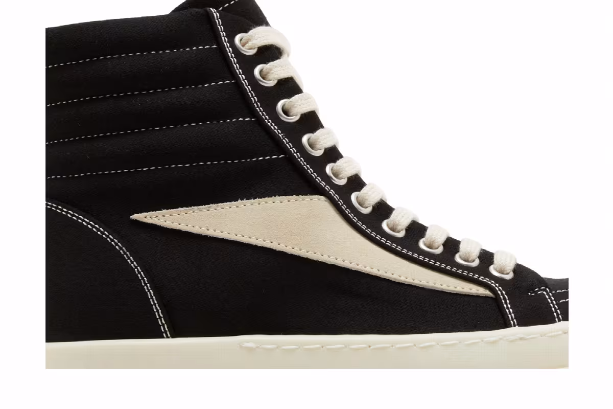 Rick Owens Women's Lido DRKSHDW Vintage High Black Milk, view 3