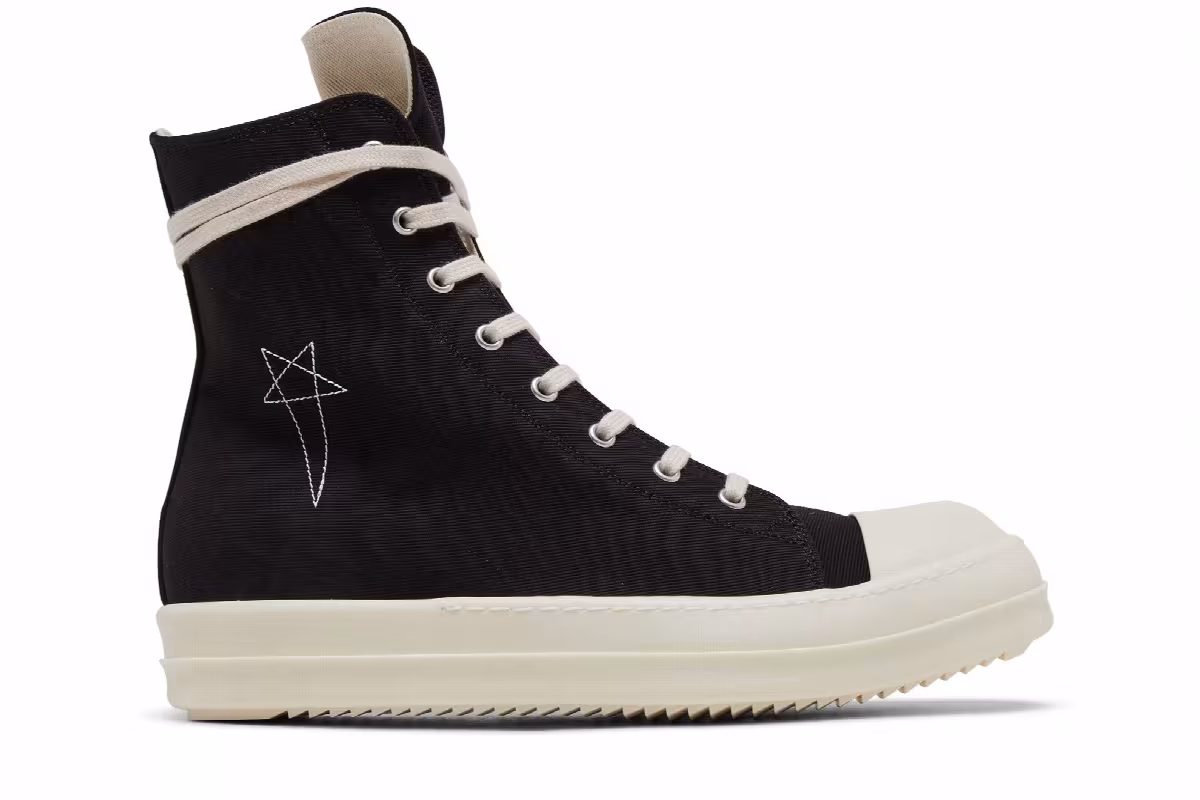 Rick Owens Lido DRKSHDW Pentagram High Black Milk, view 2