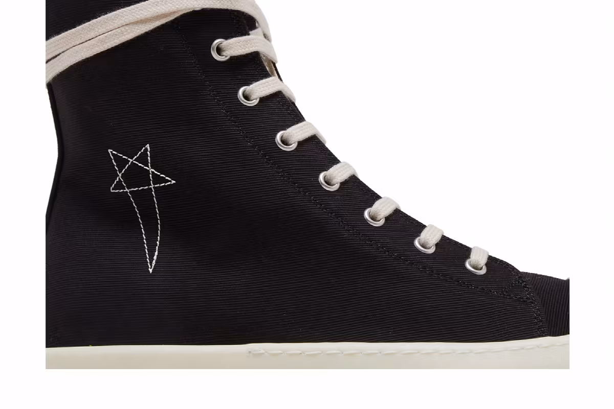 Rick Owens Lido DRKSHDW Pentagram High Black Milk, view 3