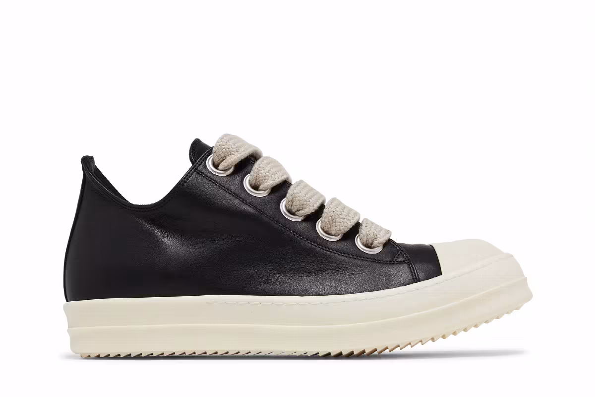 Rick Owens Porterville Jumbo Laced Low Black Pearl, view 2
