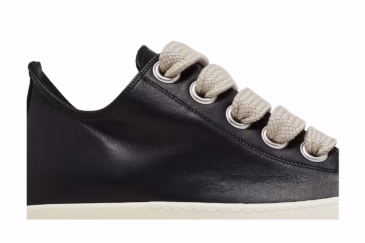 Rick Owens Porterville Jumbo Laced Low Black Pearl, view 3