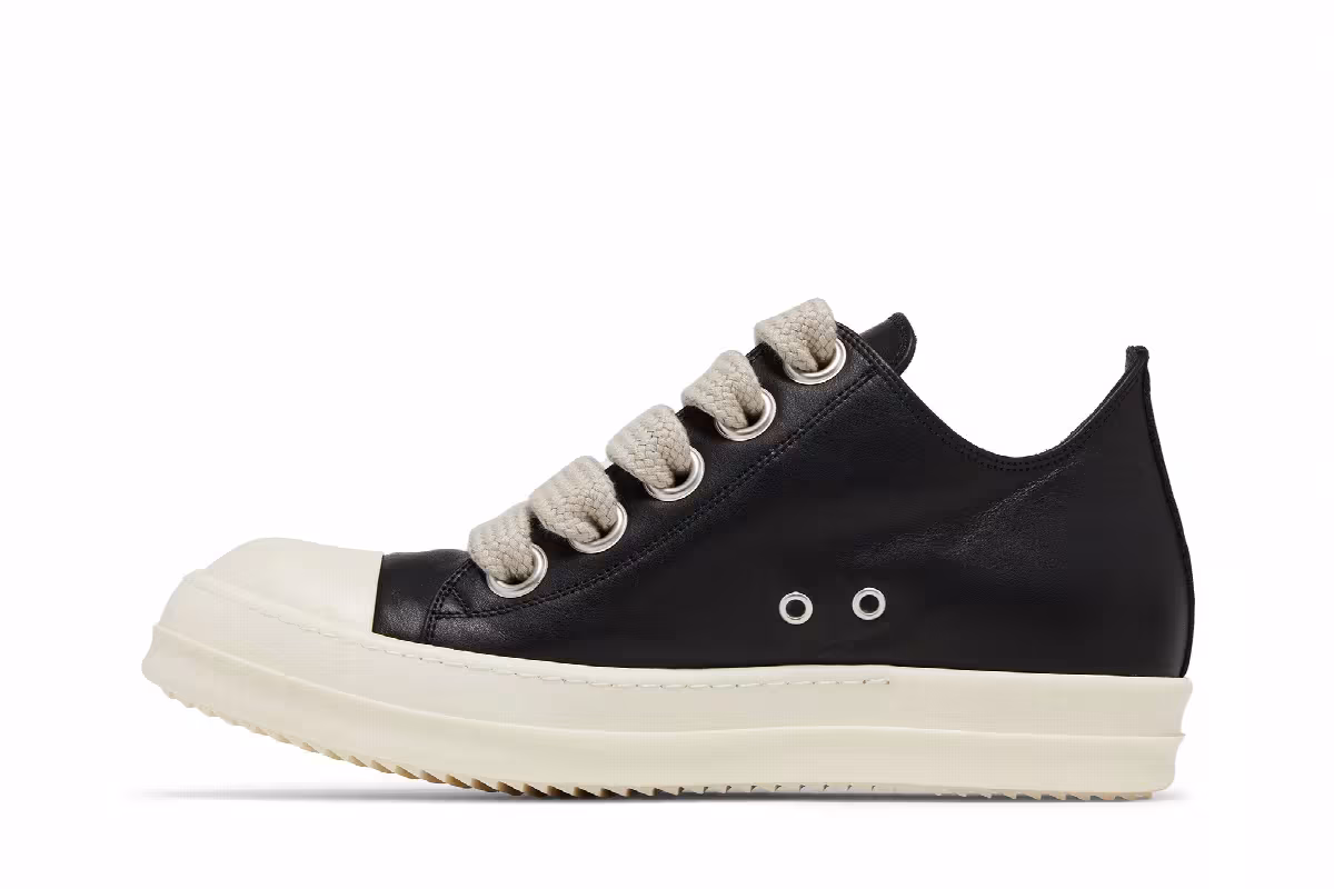 Rick Owens Porterville Jumbo Laced Low Black Pearl, view 4