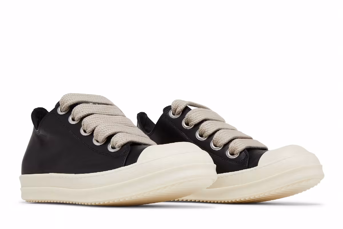 Rick Owens Porterville Jumbo Laced Low Black Pearl, view 9