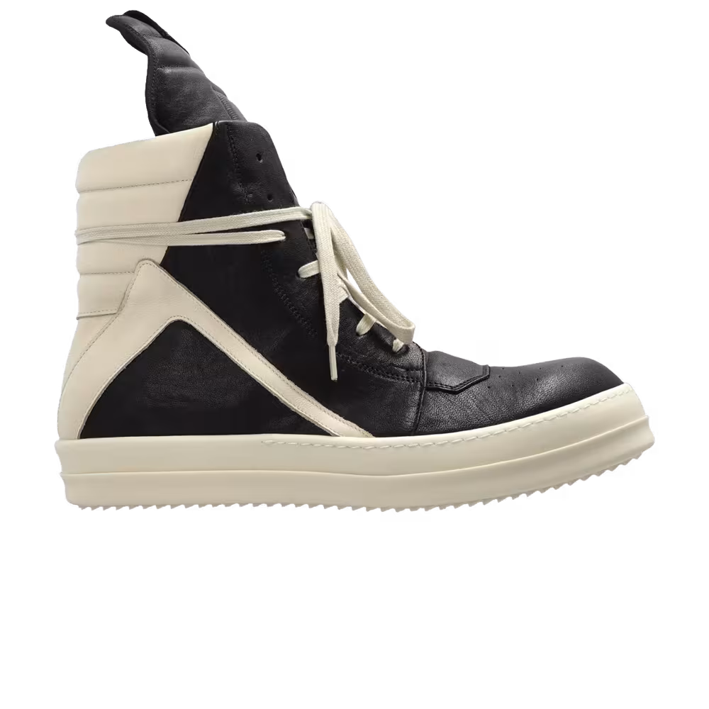 Rick Owens Geobasket High Black Milk