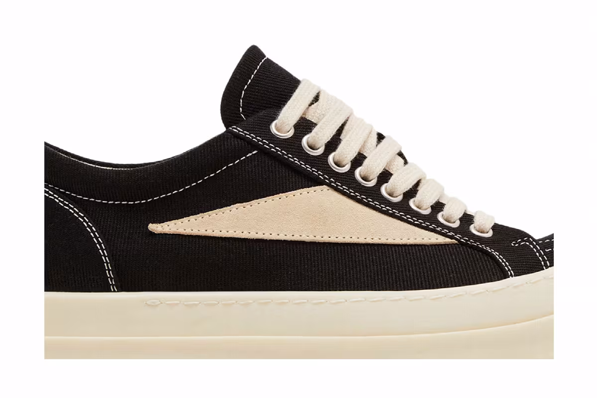Rick Owens Women's Porterville DRKSHDW Vintage Low Black Milk, view 3