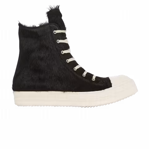 Rick Owens Lido Sneakers 'Black Cow Fur'