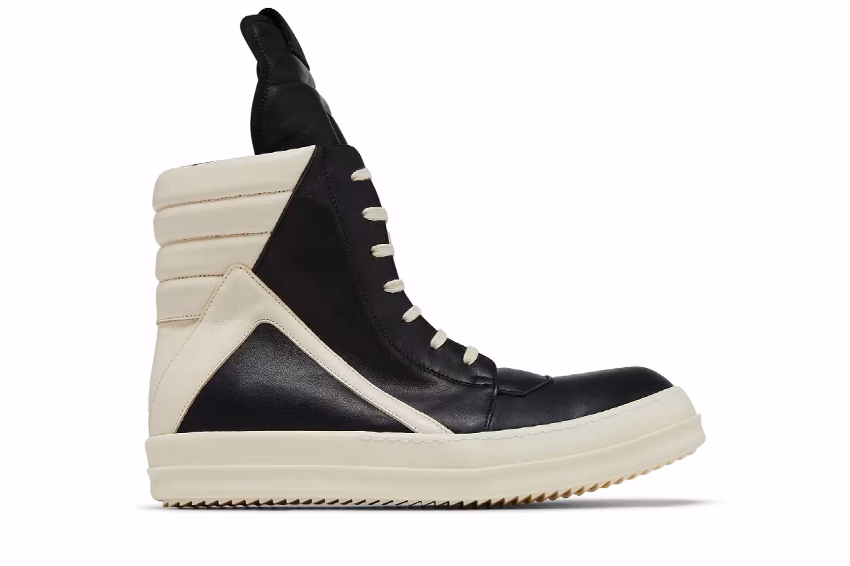 Rick Owens Porterville Geobasket Black Milk, view 2