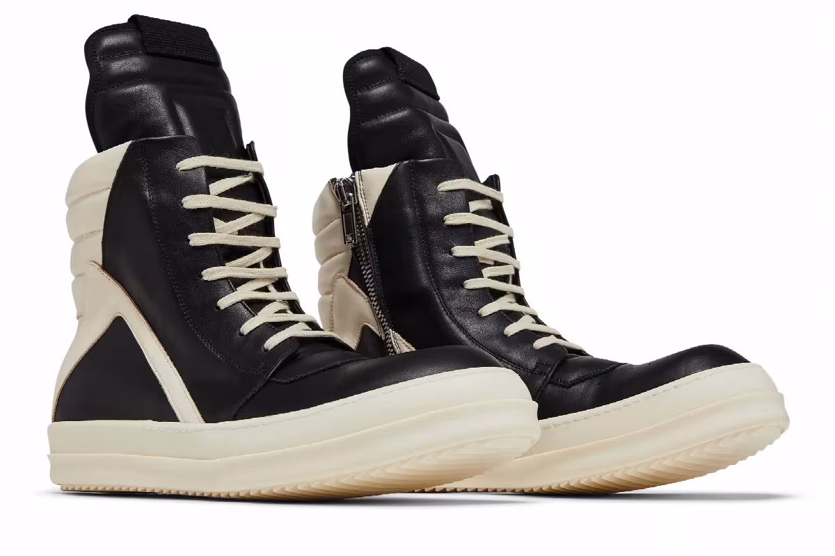 Rick Owens Porterville Geobasket Black Milk, view 9