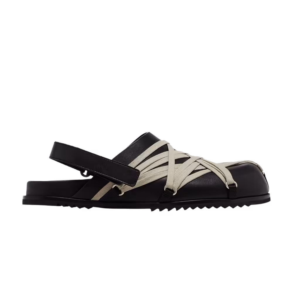 Rick Owens Hollywood Megalaced Mule Granola Black