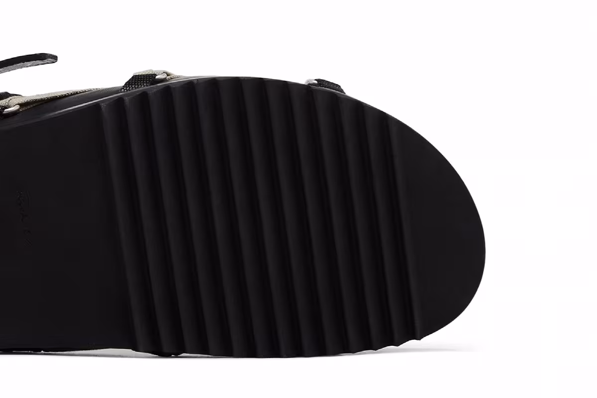 Rick Owens Hollywood Megalaced Mule Granola Black, view 6