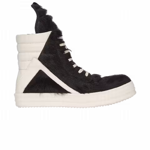 Rick Owens Lido Runway Geobasket High 'Black Milk'