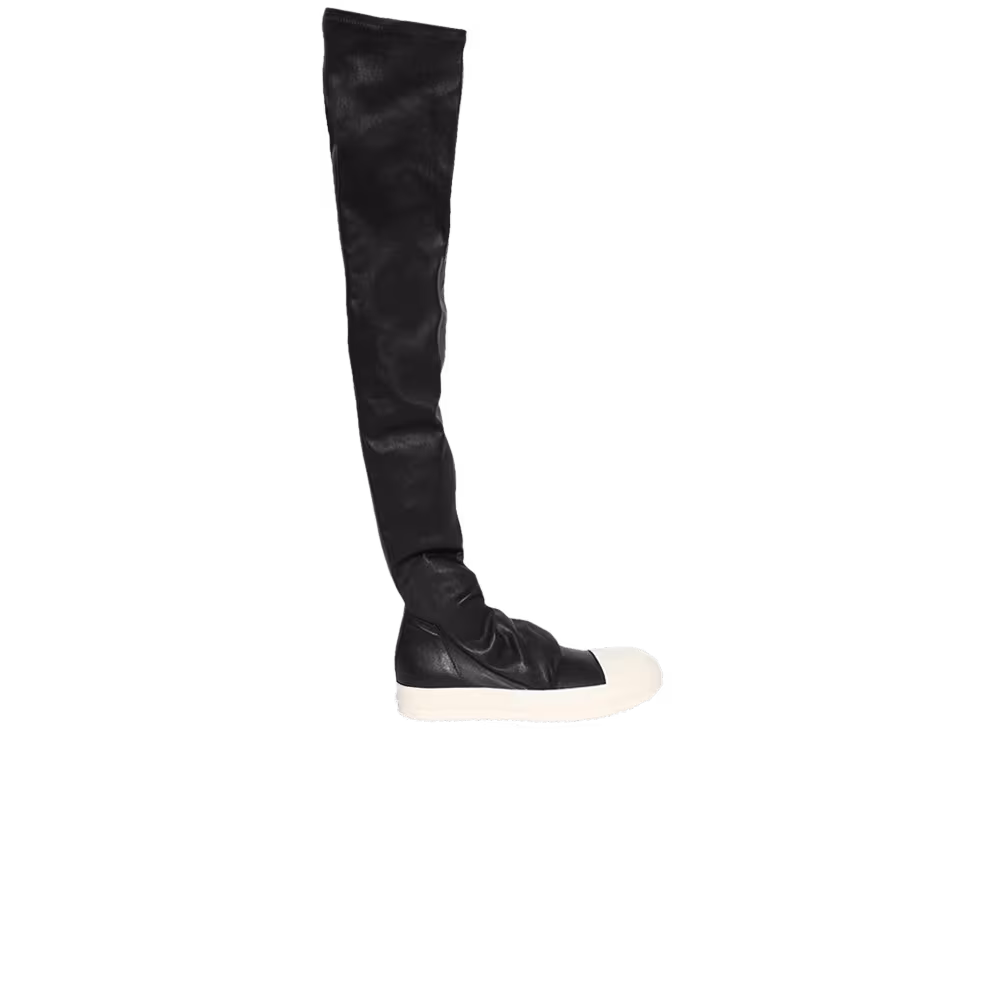 Rick Owens Women's Porterville Knee High Stocking Sneaker Black Milk