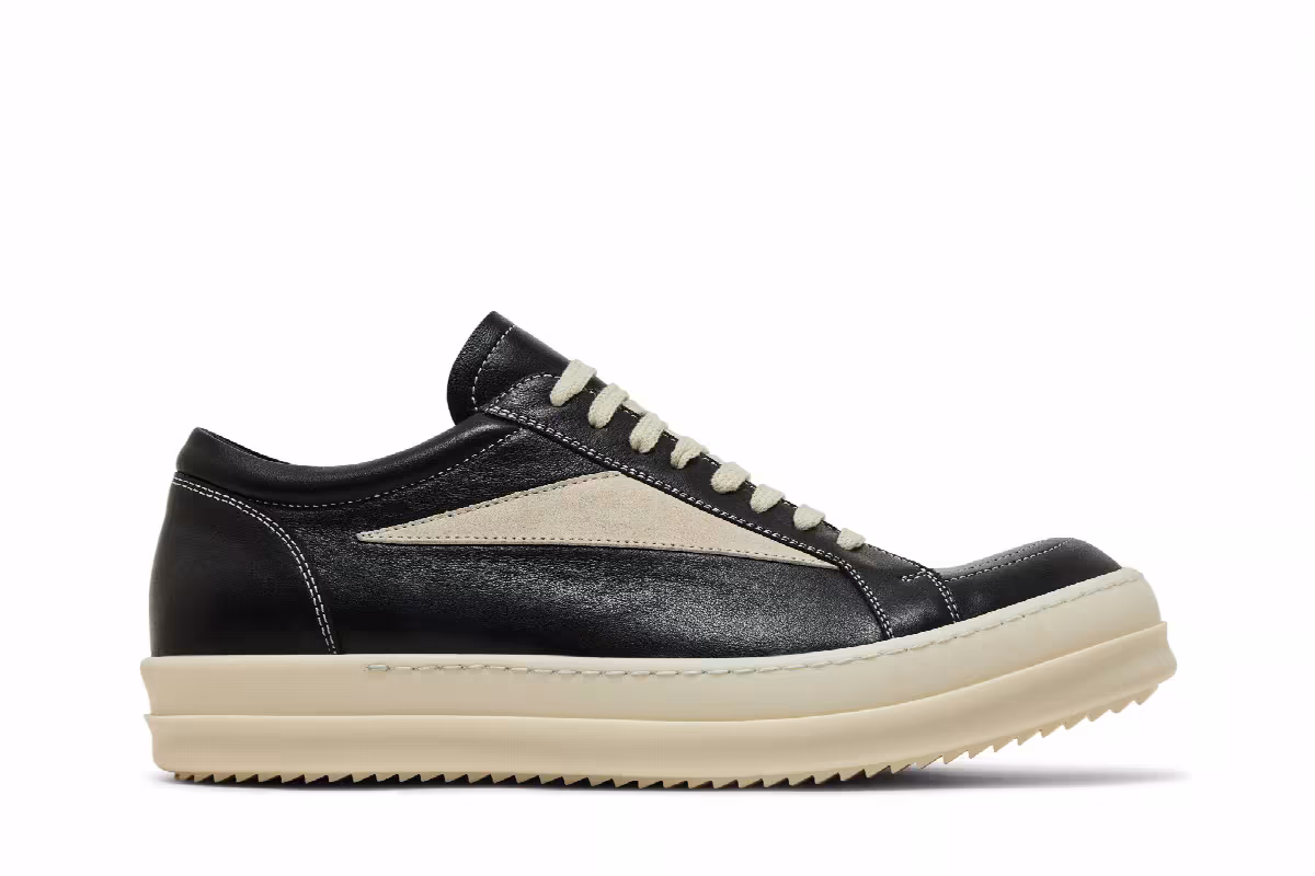 Rick Owens Hollywood Vintage Low Black Milk, view 2