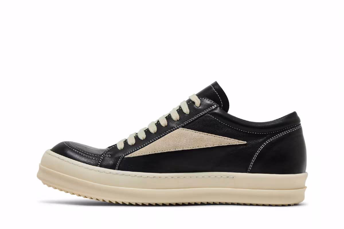 Rick Owens Hollywood Vintage Low Black Milk, view 4