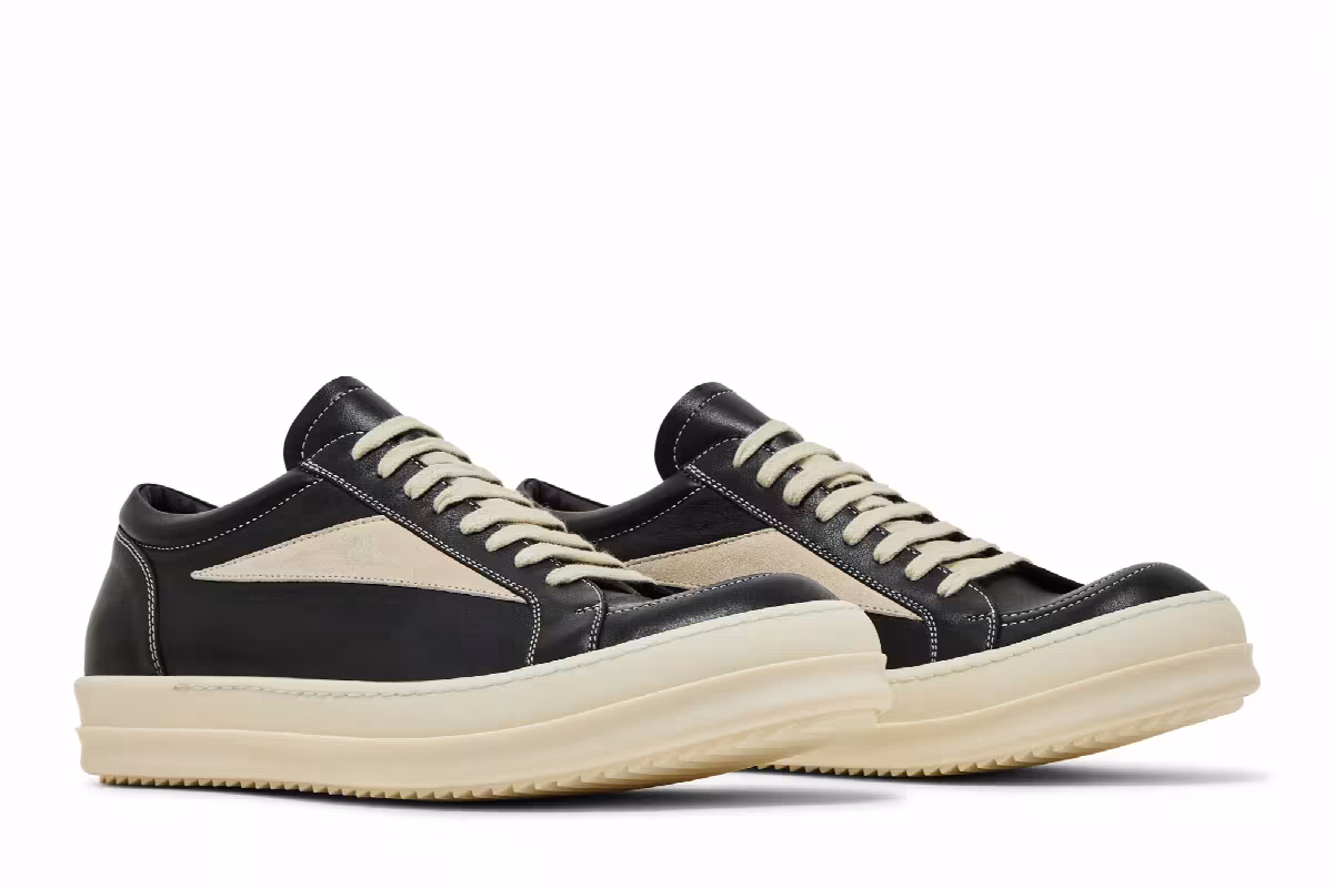 Rick Owens Hollywood Vintage Low Black Milk, view 9