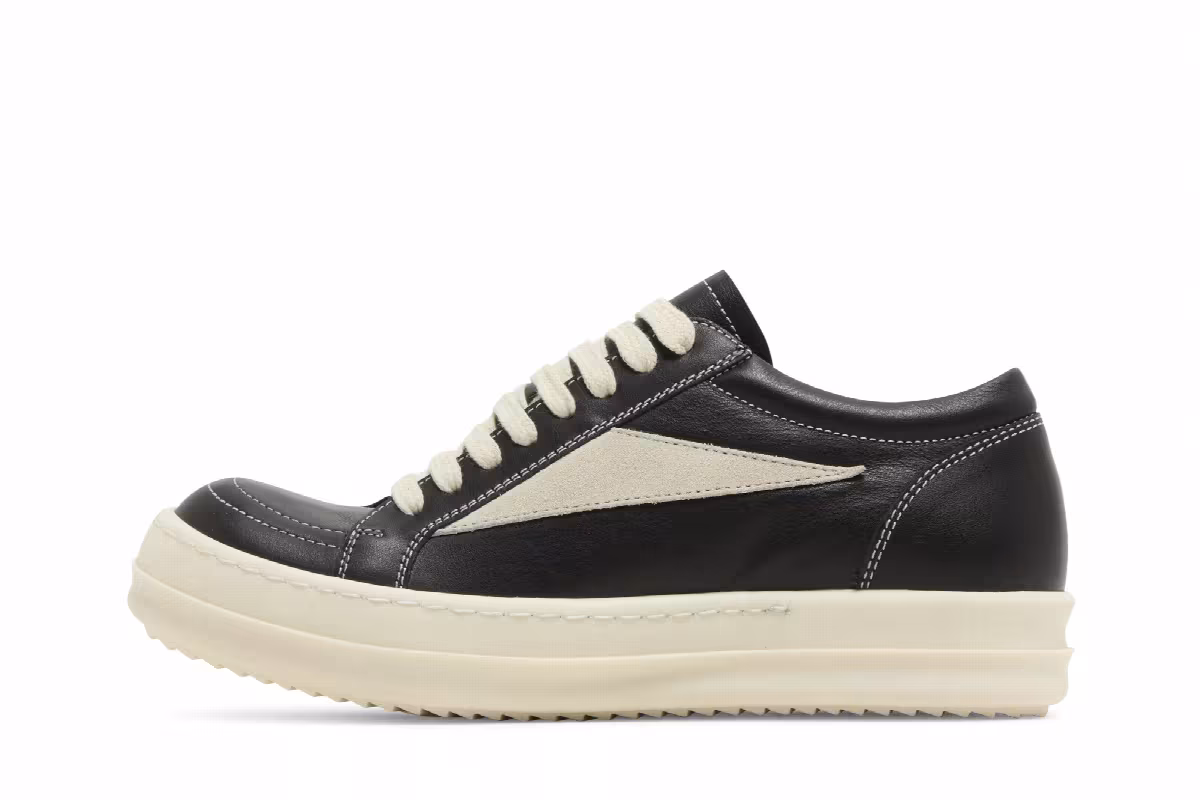 Rick Owens Women's Lido Vintage Low Black Milk, view 4