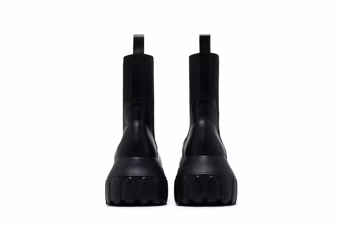 Rick Owens Women's Beatle Mega Tractor Boot Black, view 7