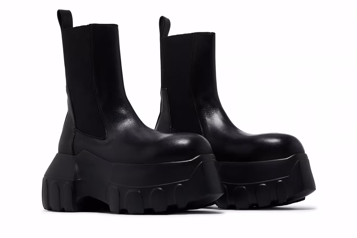 Rick Owens Women's Beatle Mega Tractor Boot Black, view 9