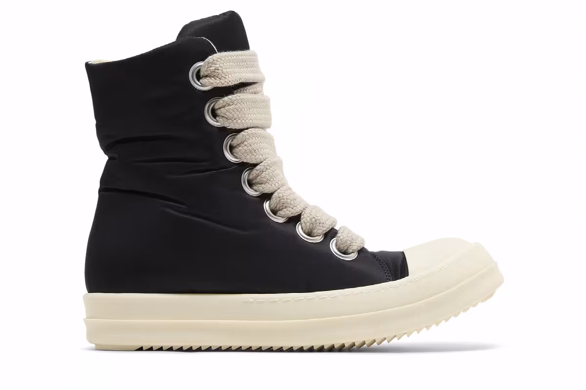 Rick Owens Women's Lido DRKSHDW Jumbo Lace Puffer High Black Pearl, view 2