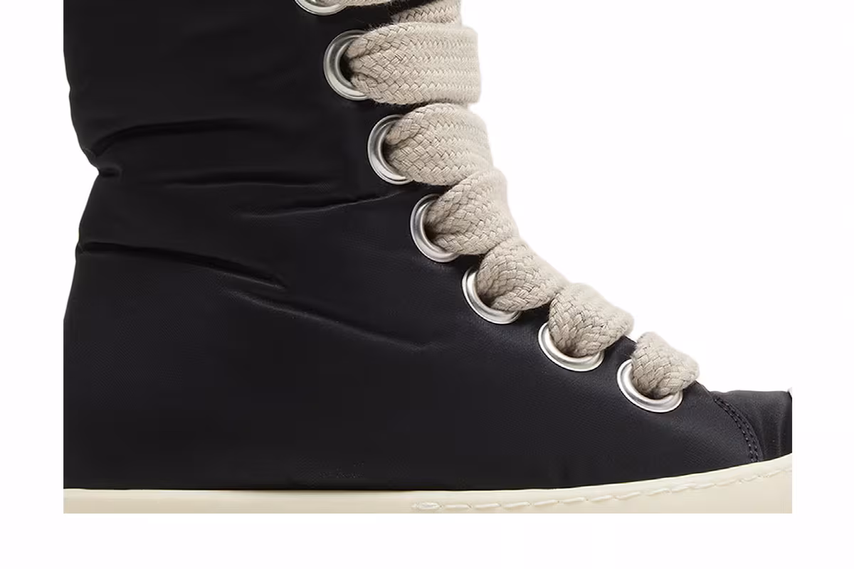 Rick Owens Women's Lido DRKSHDW Jumbo Lace Puffer High Black Pearl, view 3
